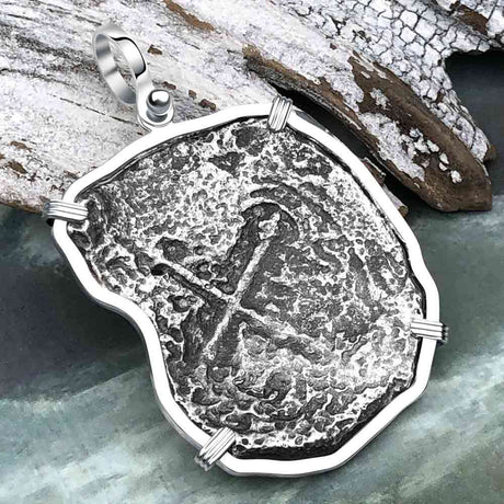 Concepcion Shipwreck 8 Reale Silver Piece of 8 Sterling Silver Pendant