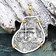 Concepcion Shipwreck 4 Reale Silver Piece of 8 14K Gold & Sterling Silver Pendant