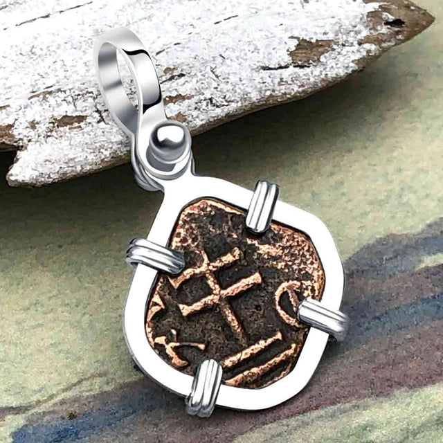 Byzantine Bronze Tetarteron Coin Circa 1092 - Lord Guard and Protect – Sterling Silver Pendant