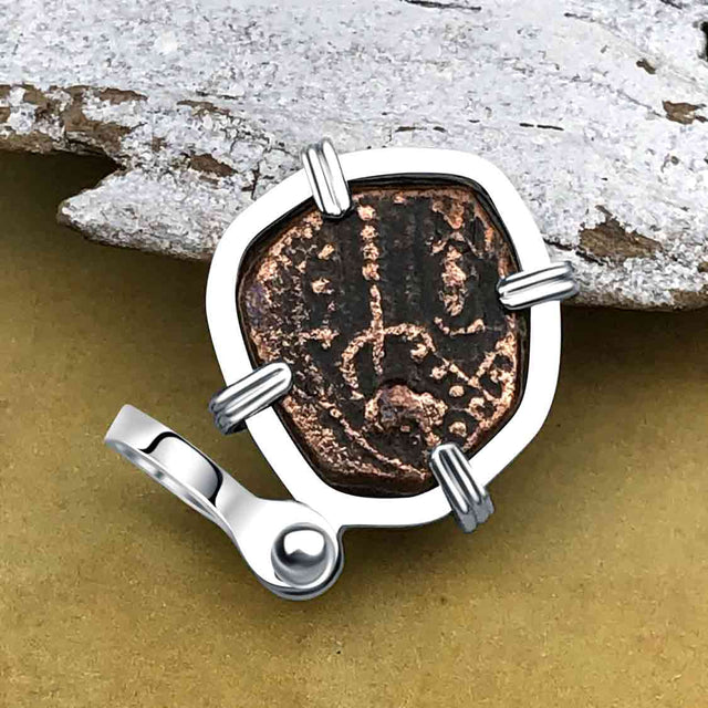 Byzantine Bronze Tetarteron Coin Circa 1092 - Lord Guard and Protect – Sterling Silver Pendant