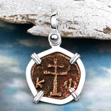 Byzantine Bronze Tetarteron Coin Circa 1092 - Lord Guard and Protect – Sterling Silver Pendant