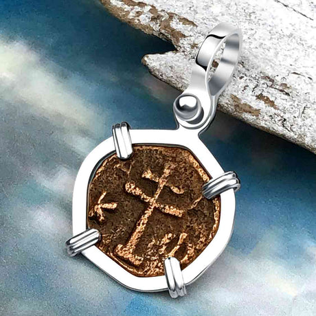 Byzantine Bronze Tetarteron Coin Circa 1092 - Lord Guard and Protect – Sterling Silver Pendant