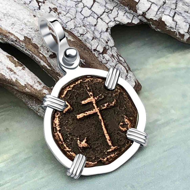 Byzantine Bronze Tetarteron Coin Circa 1092 - Lord Guard and Protect – Sterling Silver Pendant