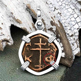 Byzantine Bronze Tetarteron Coin Circa 1092 - Lord Guard and Protect – Sterling Silver Pendant