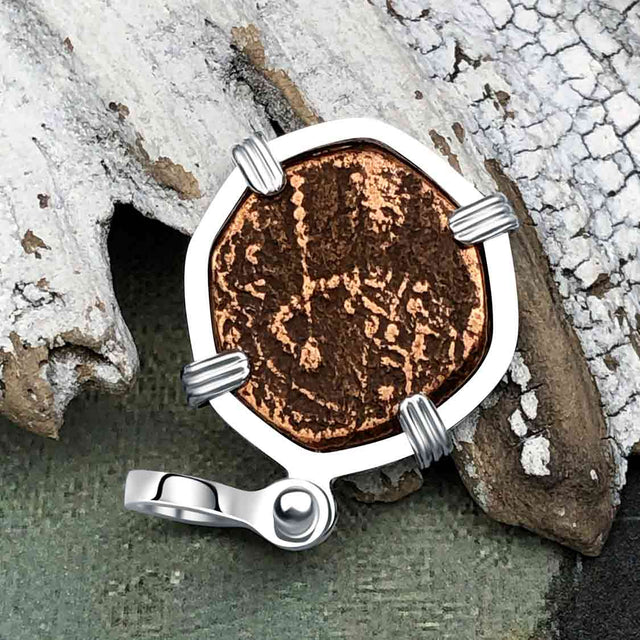 Byzantine Bronze Tetarteron Coin Circa 1092 - Lord Guard and Protect – Sterling Silver Pendant