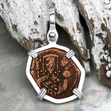 Byzantine Bronze Tetarteron Coin Circa 1092 - Lord Guard and Protect – Sterling Silver Pendant