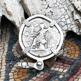 Roman Empire Silver Denarius Coin of Marcus Aurelius, the Philosopher Warrior 170 AD Sterling Silver Pendant