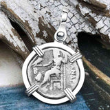Ancient Greek Alexander the Great Silver Drachm Coin Sterling Silver Pendant