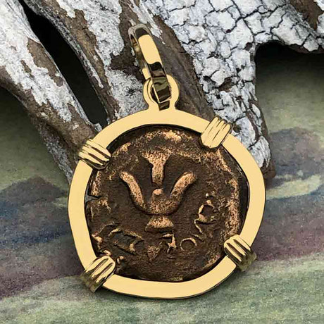 Biblical Widow's Mite 14K Gold Pendant