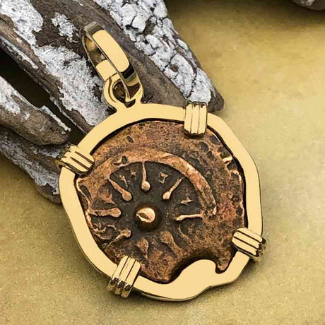 Biblical Widow's Mite 14K Gold Pendant