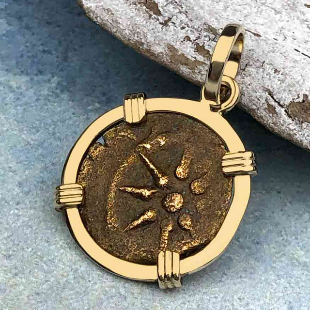 Biblical Widow's Mite 14K Gold Pendant
