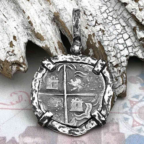 Atocha Era Buried Spanish Spanish 1 Reale Cob Piece of 8 Sterling Silver TORTUGA COLLECTION Pendant