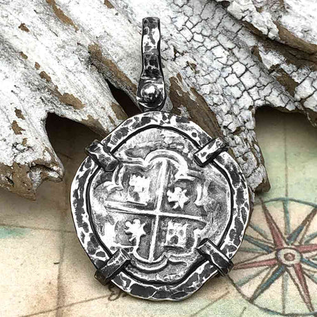 Atocha Era Buried Spanish Spanish 1 Reale Cob Piece of 8 Sterling Silver TORTUGA COLLECTION Pendant
