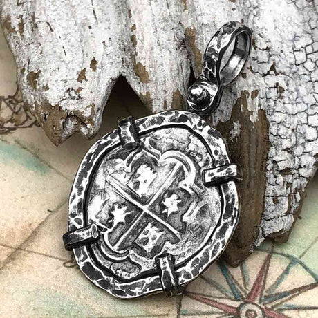 Atocha Era Buried Spanish Spanish 1 Reale Cob Piece of 8 Sterling Silver TORTUGA COLLECTION Pendant