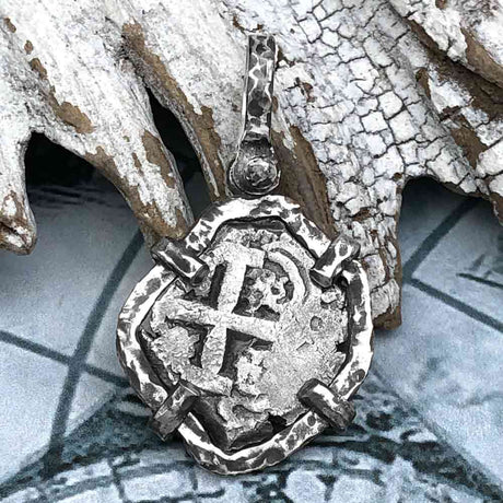 1755 Pirate Era Spanish 1 Reale "Piece of Eight" Sterling Silver TORTUGA COLLECTION Pendant