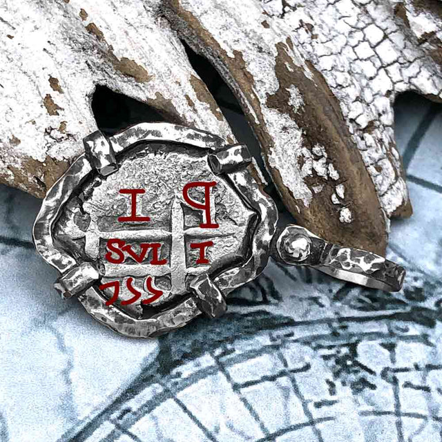 1755 Pirate Era Spanish 1 Reale "Piece of Eight" Sterling Silver TORTUGA COLLECTION Pendant
