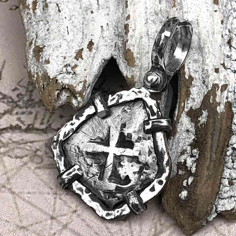 1756 Pirate Era Spanish 1 Reale "Piece of Eight" Sterling Silver TORTUGA COLLECTION Pendant