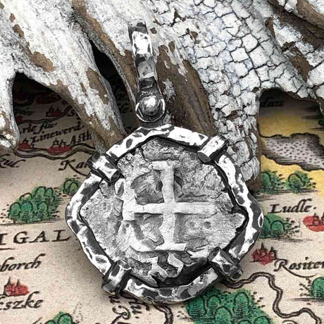 1757 Pirate Era Spanish 1 Reale "Piece of Eight" Sterling Silver TORTUGA COLLECTION Pendant