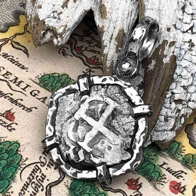 1757 Pirate Era Spanish 1 Reale "Piece of Eight" Sterling Silver TORTUGA COLLECTION Pendant
