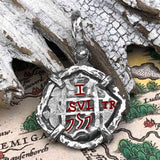 1757 Pirate Era Spanish 1 Reale "Piece of Eight" Sterling Silver TORTUGA COLLECTION Pendant