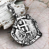 1755 Pirate Era Spanish 2 Reale "Piece of Eight" Sterling Silver TORTUGA COLLECTION Pendant
