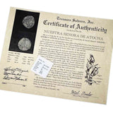 Official Certificate of Authenticity from Treasure Salvors, Inc. for Nuestra Senora de Atocha coins.