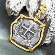 Princess Louisa Shipwreck Dated 1740 2 Reale Piece of Eight 14K Gold Pendant