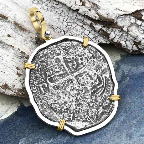 1678 Consolacion Shipwreck Pirate Era 8 Reale Cob Piece of 8 Sterling Silver Pendant
