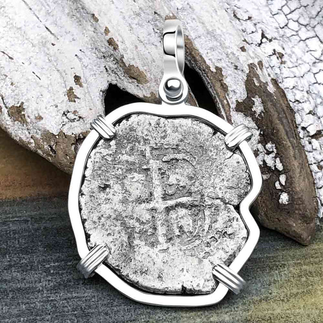 1659 Consolacion Shipwreck Pirate Era Spanish 1 Reale Piece of Eight Sterling Silver Pendant