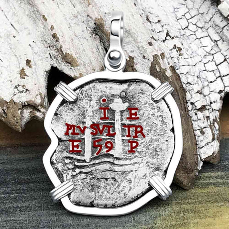 1659 Consolacion Shipwreck Pirate Era Spanish 1 Reale Piece of Eight Sterling Silver Pendant
