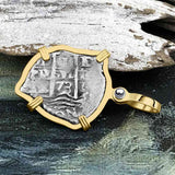 1673 Consolacion Shipwreck Pirate Era Spanish 1 Reale Piece of Eight 14K Gold Pendant