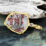 1673 Consolacion Shipwreck Pirate Era Spanish 1 Reale Piece of Eight 14K Gold Pendant