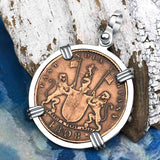 Admiral Gardner Shipwreck Ten Cash Coin Grade 1+ Sterling Silver Pendant