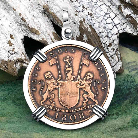 Admiral Gardner Shipwreck Ten Cash Coin Grade 1+ Sterling Silver Pendant