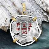 1670 Consolacion Shipwreck Pirate Era Spanish 2 Reale Piece of Eight 14K Gold & Sterling Silver Pendant