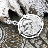 Roman Republic Silver Denarius 90 BC Apollo and the Horseman Coin Sterling Silver Pendant