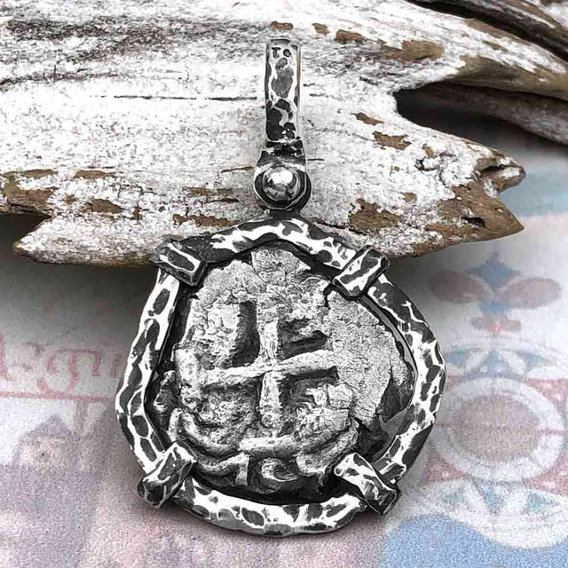 1755 Pirate Era Spanish 1 Reale "Piece of Eight" Sterling Silver TORTUGA COLLECTION Pendant