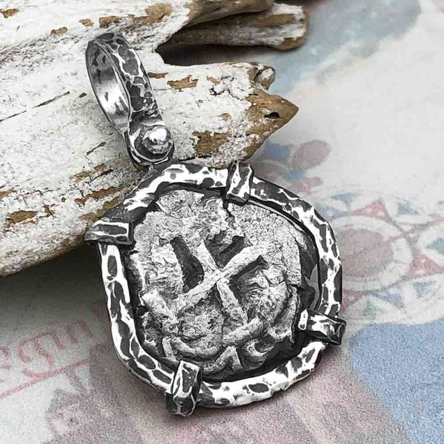1755 Pirate Era Spanish 1 Reale "Piece of Eight" Sterling Silver TORTUGA COLLECTION Pendant