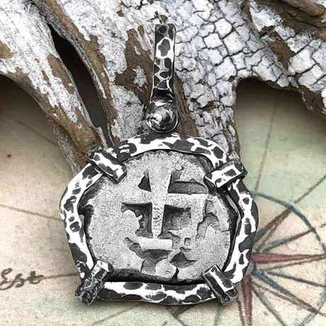 1760 Pirate Era Spanish 1 Reale "Piece of Eight" Sterling Silver TORTUGA COLLECTION Pendant
