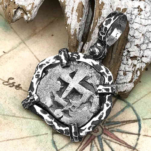 1760 Pirate Era Spanish 1 Reale "Piece of Eight" Sterling Silver TORTUGA COLLECTION Pendant