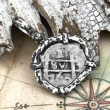 1760 Pirate Era Spanish 1 Reale "Piece of Eight" Sterling Silver TORTUGA COLLECTION Pendant