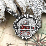 1760 Pirate Era Spanish 1 Reale "Piece of Eight" Sterling Silver TORTUGA COLLECTION Pendant