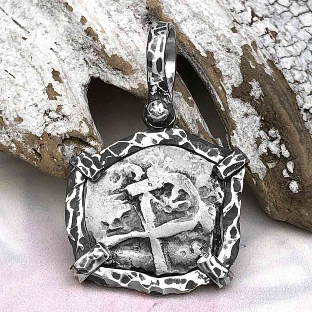 1752 Pirate Era Spanish 1 Reale "Piece of Eight" Sterling Silver TORTUGA COLLECTION Pendant