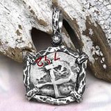 1752 Pirate Era Spanish 1 Reale "Piece of Eight" Sterling Silver TORTUGA COLLECTION Pendant