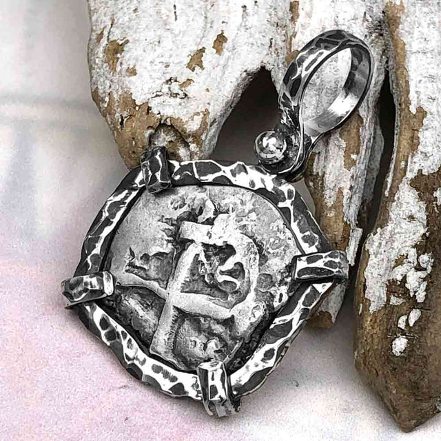 1752 Pirate Era Spanish 1 Reale "Piece of Eight" Sterling Silver TORTUGA COLLECTION Pendant