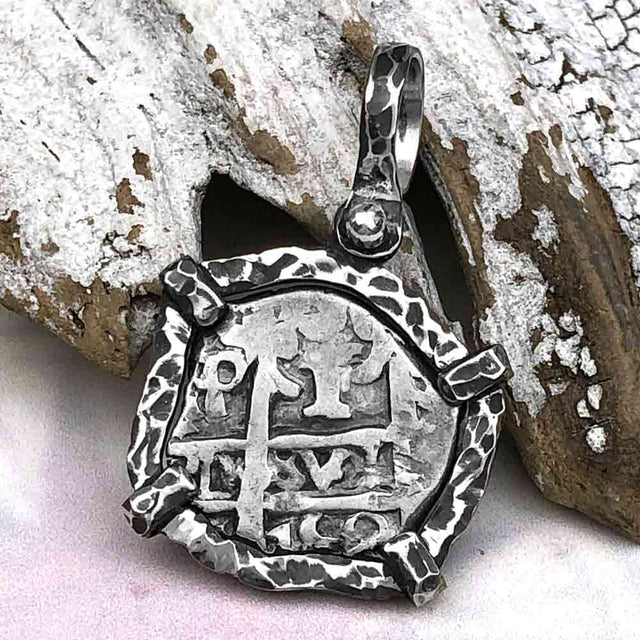 1752 Pirate Era Spanish 1 Reale "Piece of Eight" Sterling Silver TORTUGA COLLECTION Pendant