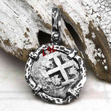 1767 Pirate Era Spanish 1 Reale "Piece of Eight" Sterling Silver TORTUGA COLLECTION Pendant