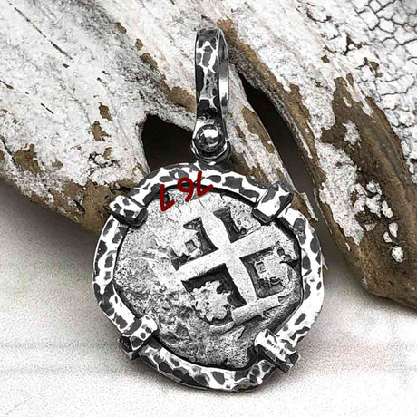 1767 Pirate Era Spanish 1 Reale "Piece of Eight" Sterling Silver TORTUGA COLLECTION Pendant