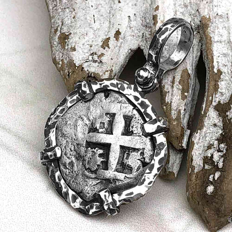 1767 Pirate Era Spanish 1 Reale "Piece of Eight" Sterling Silver TORTUGA COLLECTION Pendant