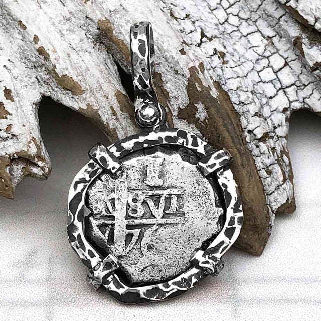 1767 Pirate Era Spanish 1 Reale "Piece of Eight" Sterling Silver TORTUGA COLLECTION Pendant